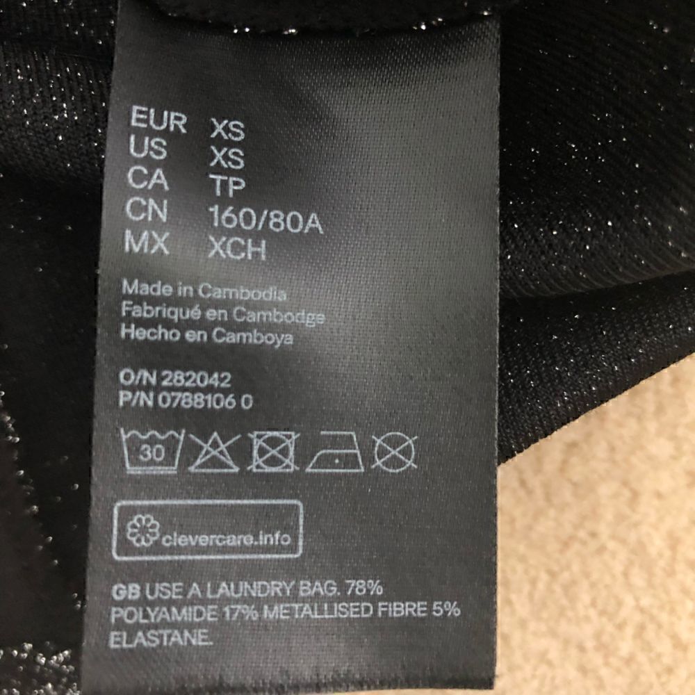 H&M Divided Black/Silver Sparkle Sleeveless Dress Women's Size XS - Picture 7 of 10